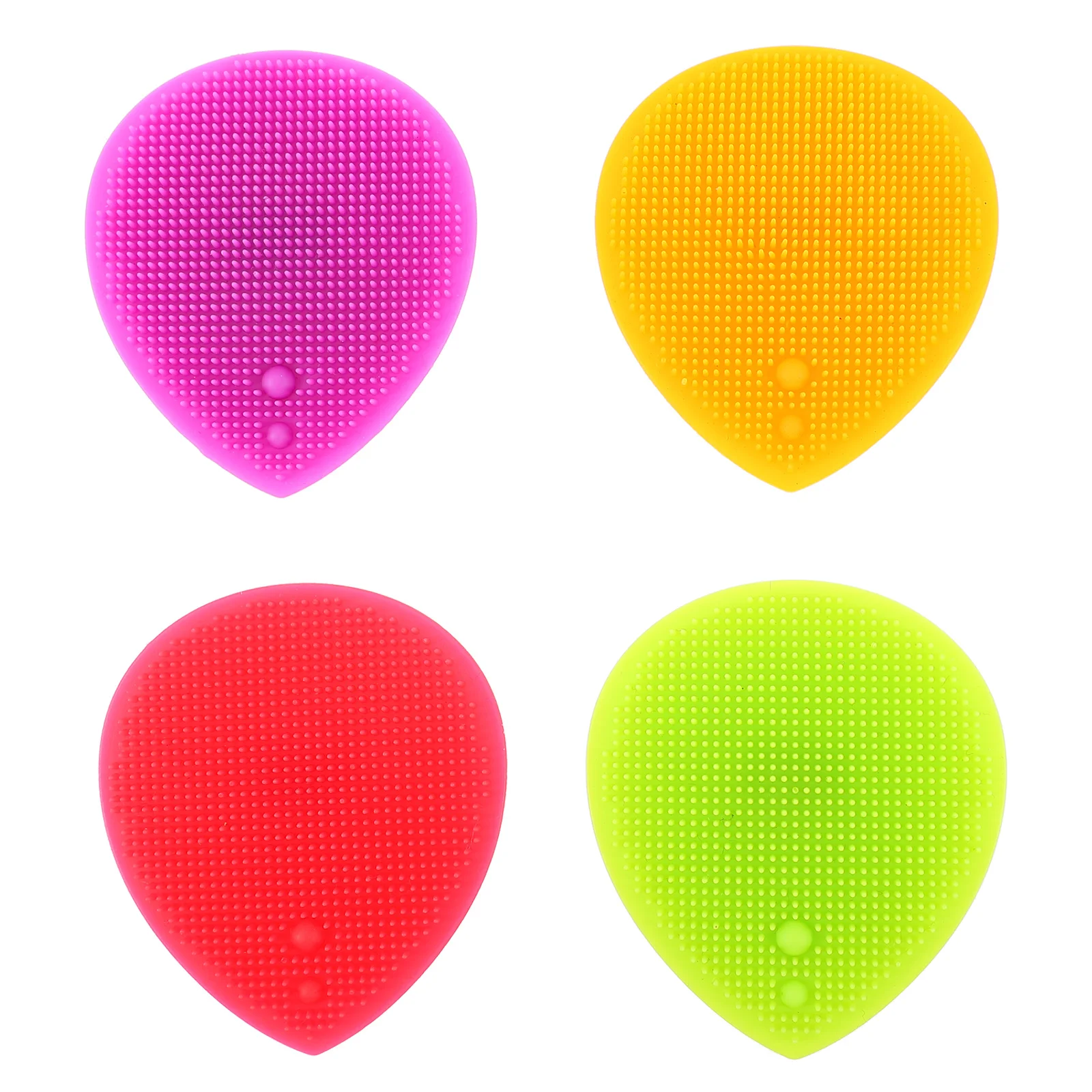 4 szt. szczotek do oczyszczania twarzy wykonanych z miękkiego silikonu, wielofunkcyjny skrobak do pielęgnacji skóry do głębokiego oczyszczania, odświeżania i masażu, idealny dla rodziny.