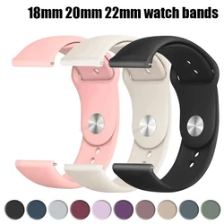 18mm 20mm 22mm strap For Samsung Galaxy watch 6/5/pro/4 Classic Silicone bracelet Huawei watch GT 4-2-2e-3-3 pro 41mm 46mm band