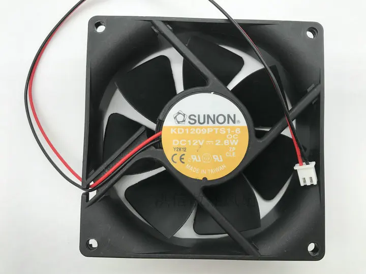 

SUNON KD1209PTS1-6 DC 12 В 2,8 Вт 90x90x25 мм 2-проводной охлаждающий вентилятор 90 мм
