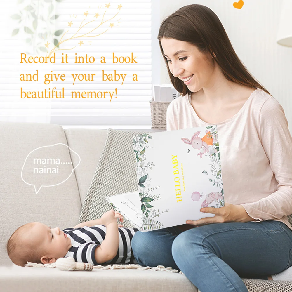 Baby Memory Book Scrapbook Photo Album Pregnancy Diary Animal Design Keepsake Record Growth Journal Hand Account For New Parents