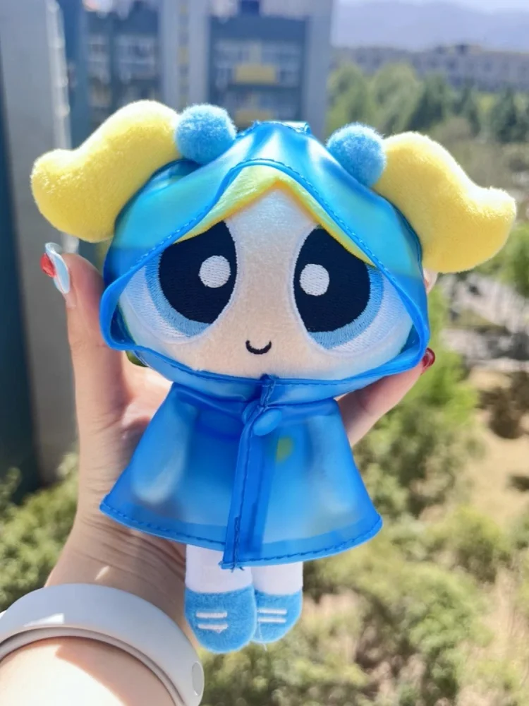 حقيقية Powerpuff الفتيات معطف واق من المطر قلادة سلسلة صندوق أعمى لطيف Kawaii دمى أشكال سر جمع هدية مزخرفة