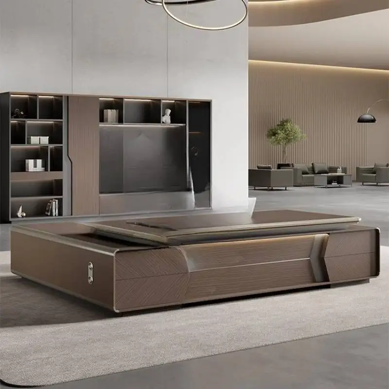 

Офисные столы с ящиками для хранения, роскошные предметы первой необходимости, современные L-образные офисные столы, деревянная мебель для руководителей Mesa De Escritorio для дома