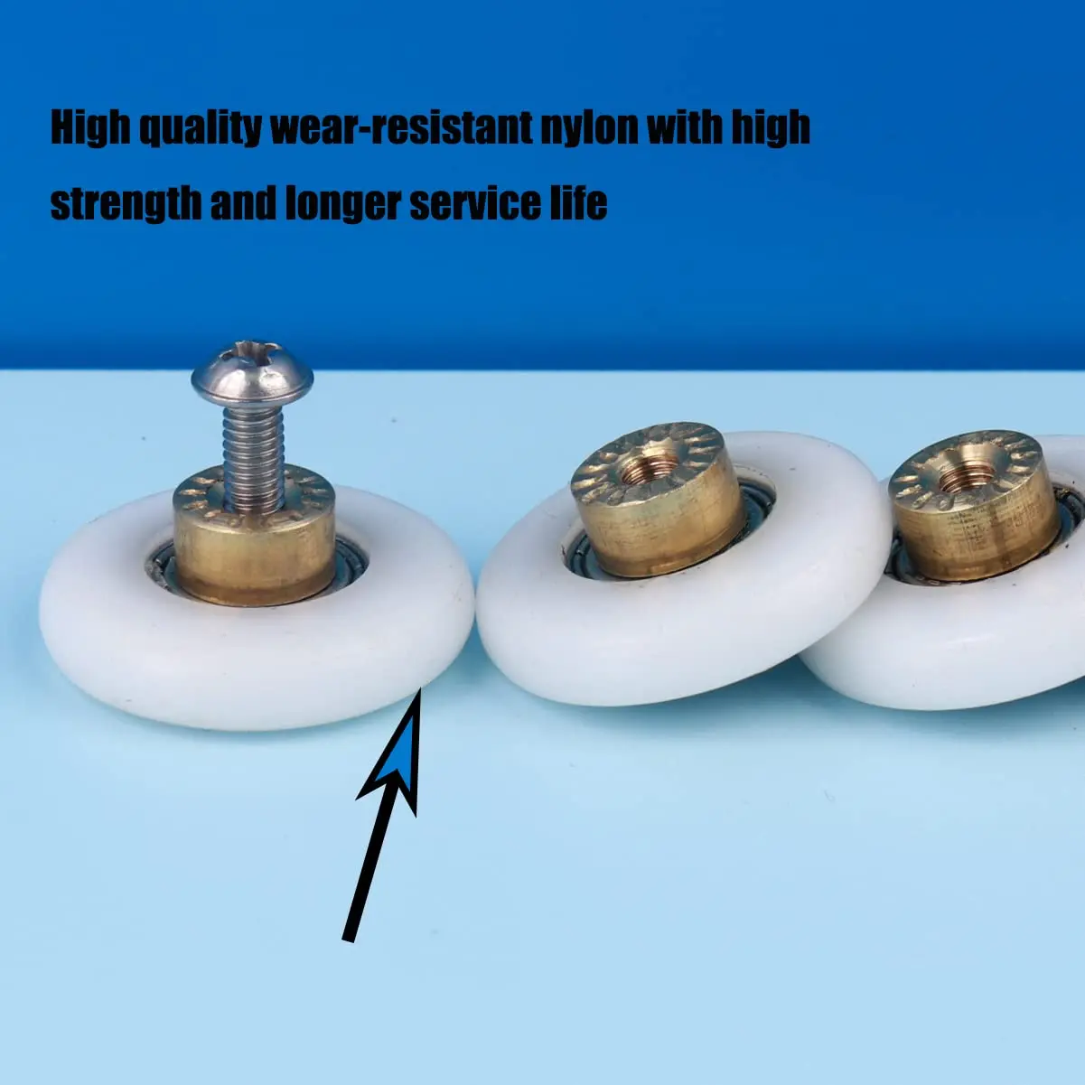 6pc Shower Door Rollers Wheel Set Bathroom Glass Door Replacement Part Runner Sliding Shower Door Roller Wheel-Roller