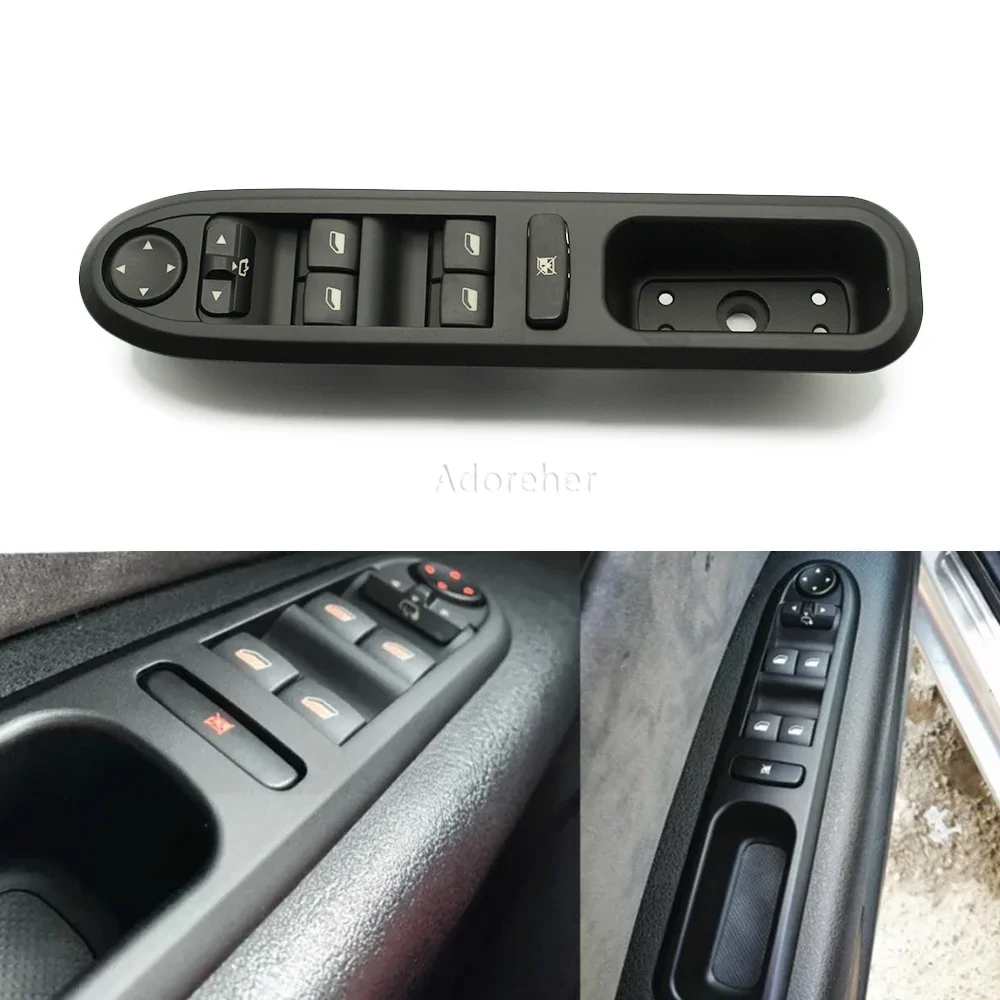 Car Window Lifter Power Window Control Switch Button 96468704XT 6554.ER Compatible For Peugeot 407 SW 2004 - 2010