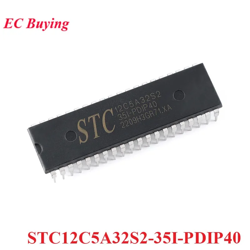 STC12C5A32S2 STC12C5A32S2-35I STC 12C5A32S2 PDIP40 Single Chip Enhanced 1T 8051 Microcontroller MCU IC Controller Chip Original