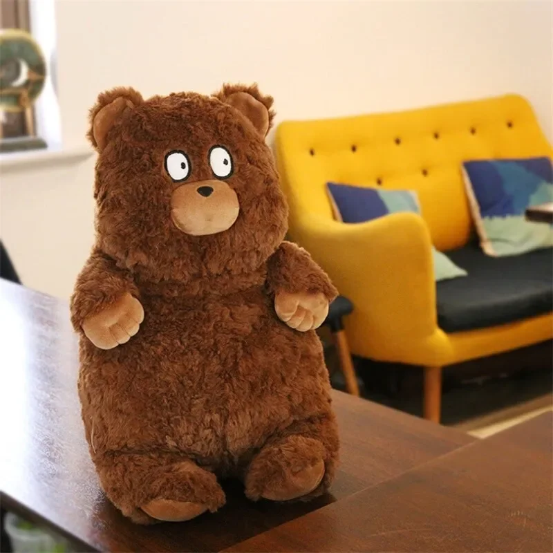 40cm Kawaii Brown Bear Soft Plush Toys Stuffed Forest Animal Doll Relieve Anxiety Kid Birthday Gift Bear Throw Pillow Home Decor