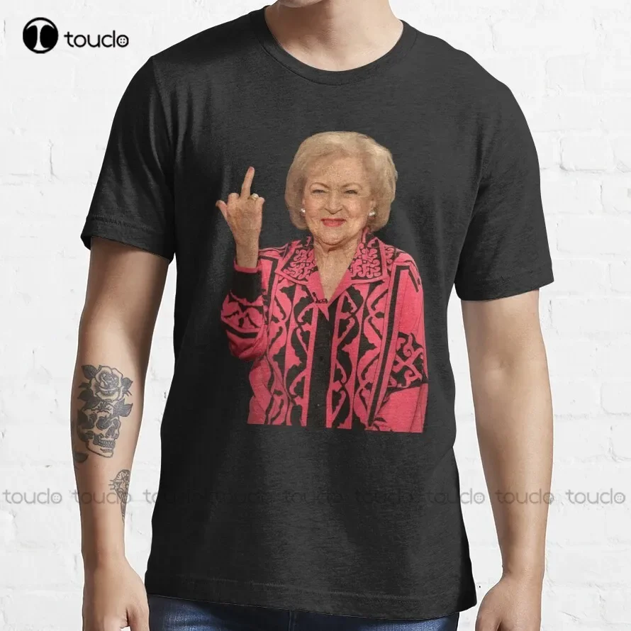 Betty White Middle Finger Gift For Fans Gift For Men Women Gift Halloween Day Thanksgiving Christmas Day Golden Girls T-Shirt