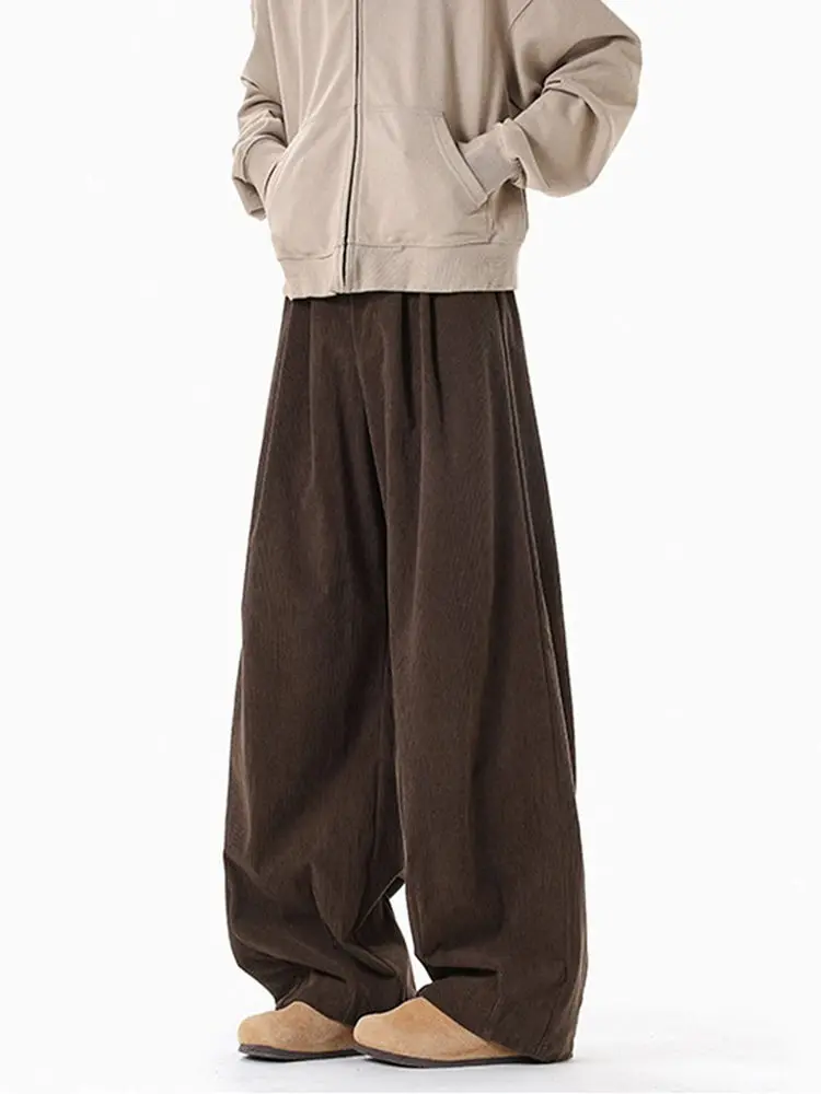

Women Brown Baggy Corduroy Pants Oversize Autumn Pants Harajuku Japanese 2000s Style Vintage Y2k Wide Leg Trousers Clothes 2025