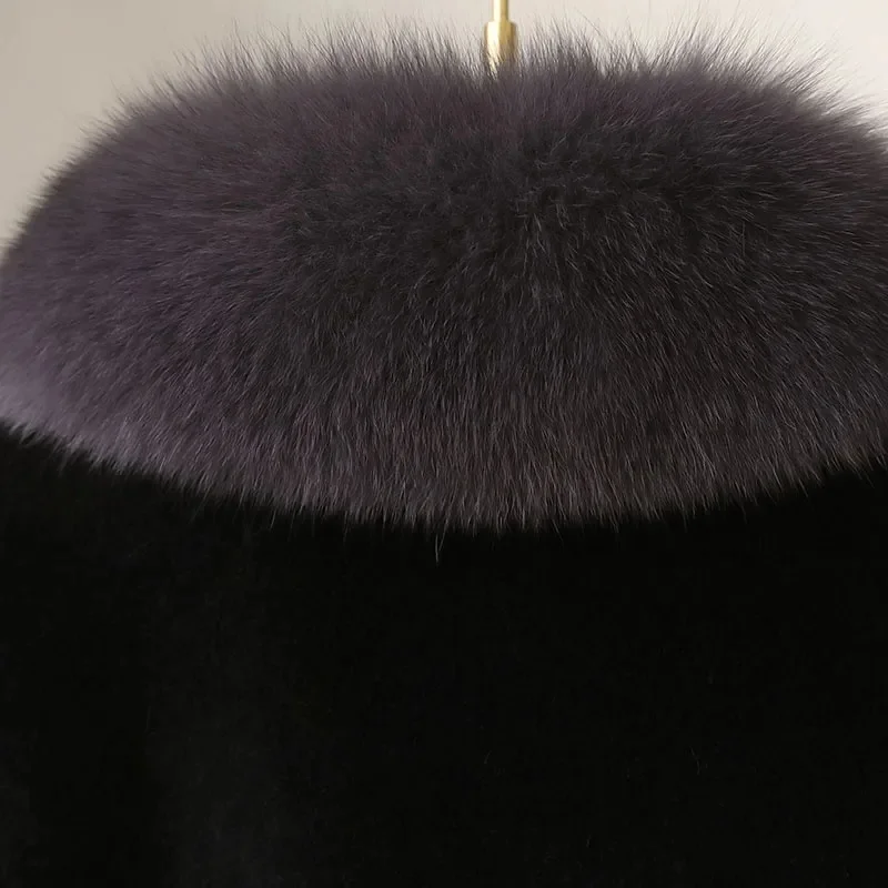 Moda coreana para mujer, prendas de vestir de felpa de talla grande 5XL, abrigo de piel sintética holgado para invierno para mujer, chaqueta larga gruesa de lana de visón 2025 para mujer