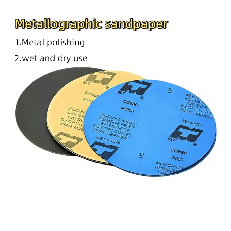 

Metallographic Adhesive-Backed Sandpaper, Metal Polishing Sandpaper, Wet and Dry Sandpaper, Aluminum Oxide Silicon Carbide Sandpaper for Automatic Polishing Machines