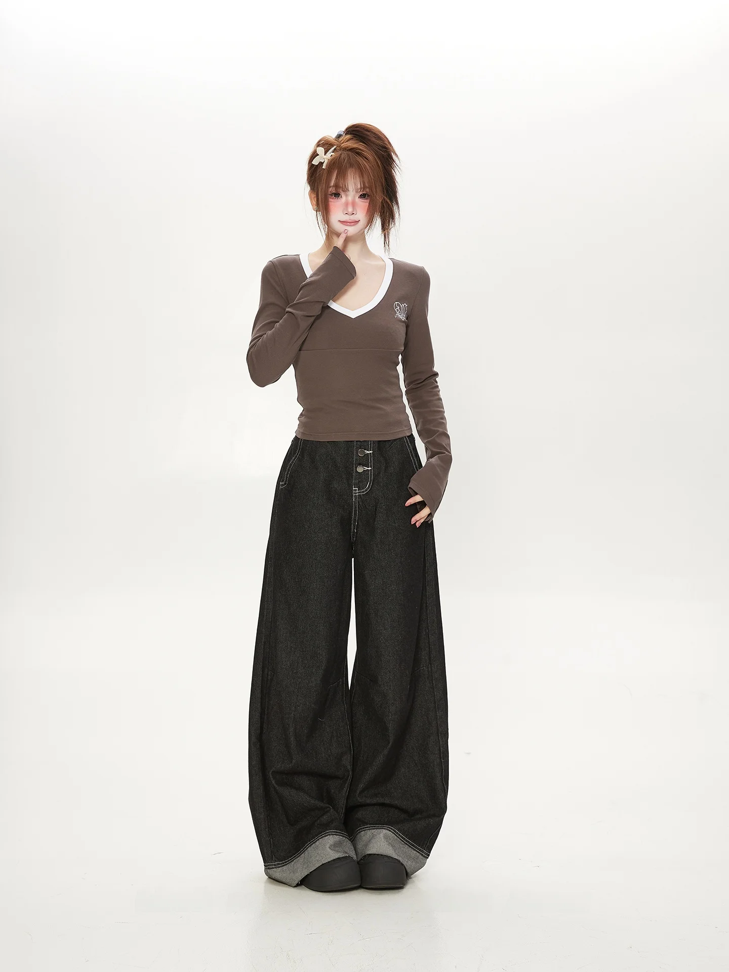 

Женская приталенная футболка с коротким рукавом и бретелями, V-образный вырез, хлопок/полиэстер, весна-осень, повседневный стиль