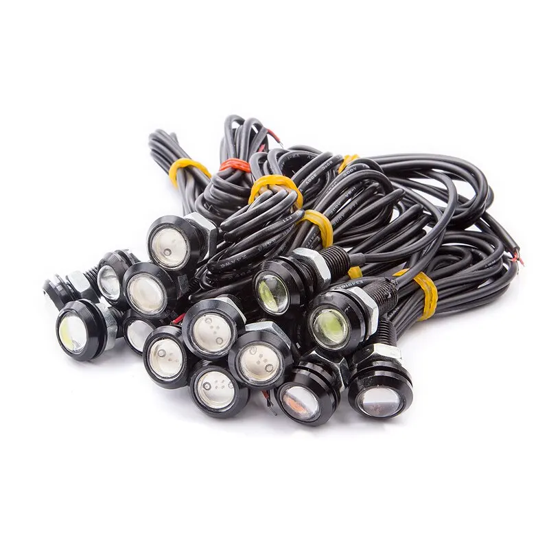 4PCS 18MM Motorcycle LED Eagle Eye Driving Lights Super Bright DRL Daytime Running Lights Fog Lamp Reversing Stop Signal Light