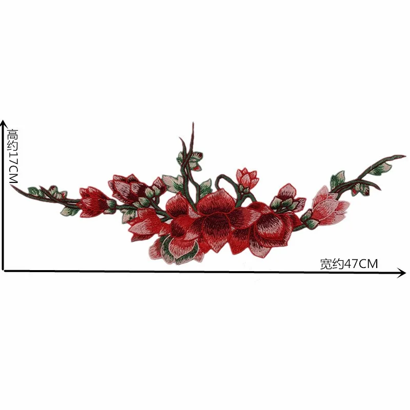 2 قطعة/مجموعة رقعة تطريز زهرة زين الخياطة على فستان الزفاف DIY اليدوية #2