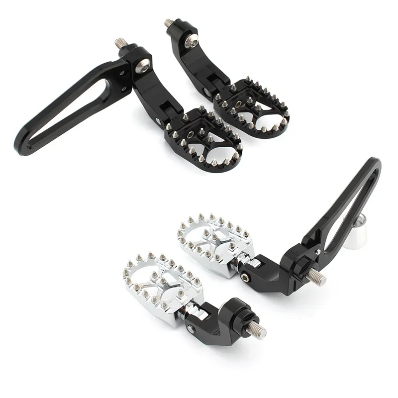

For BMW R18 Motorcycle Rear Foot Rests Passenger Footpegs Mounting Kit Anti-Slip CNC Black Silver Bracket Holder Accessories