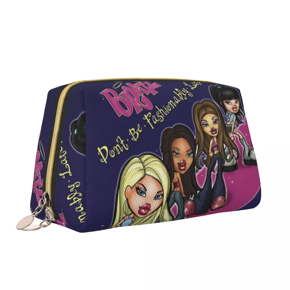 Travel Bratz Rock Angelz Toiletry Bag Kawaii Cartoon Manga Anime Makeup Cosmetic Organizer Women Beauty Storage Dopp Kit Case