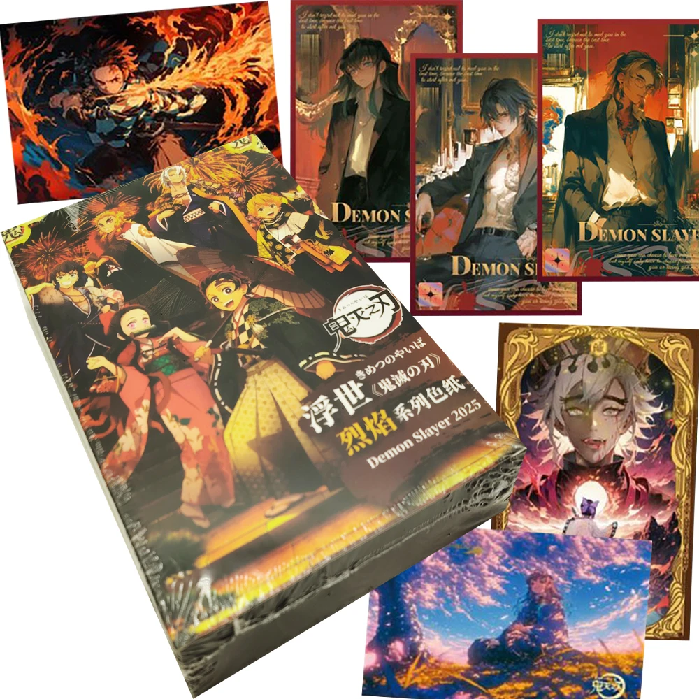 

Коллекционные карты «Убийца демонов» для детей, аниме, Q-версия, мультфильм, милая вкусная еда, серия персонажей, цветные бумажные карты, забавные подарки