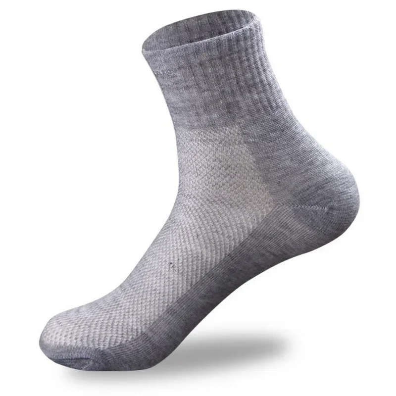 1Pair High Quality Men Spring/Summer Socks Black Mesh Cotton Sock Male Gray Casual Breathable Cheap Socks Drop Shipping EU39-43
