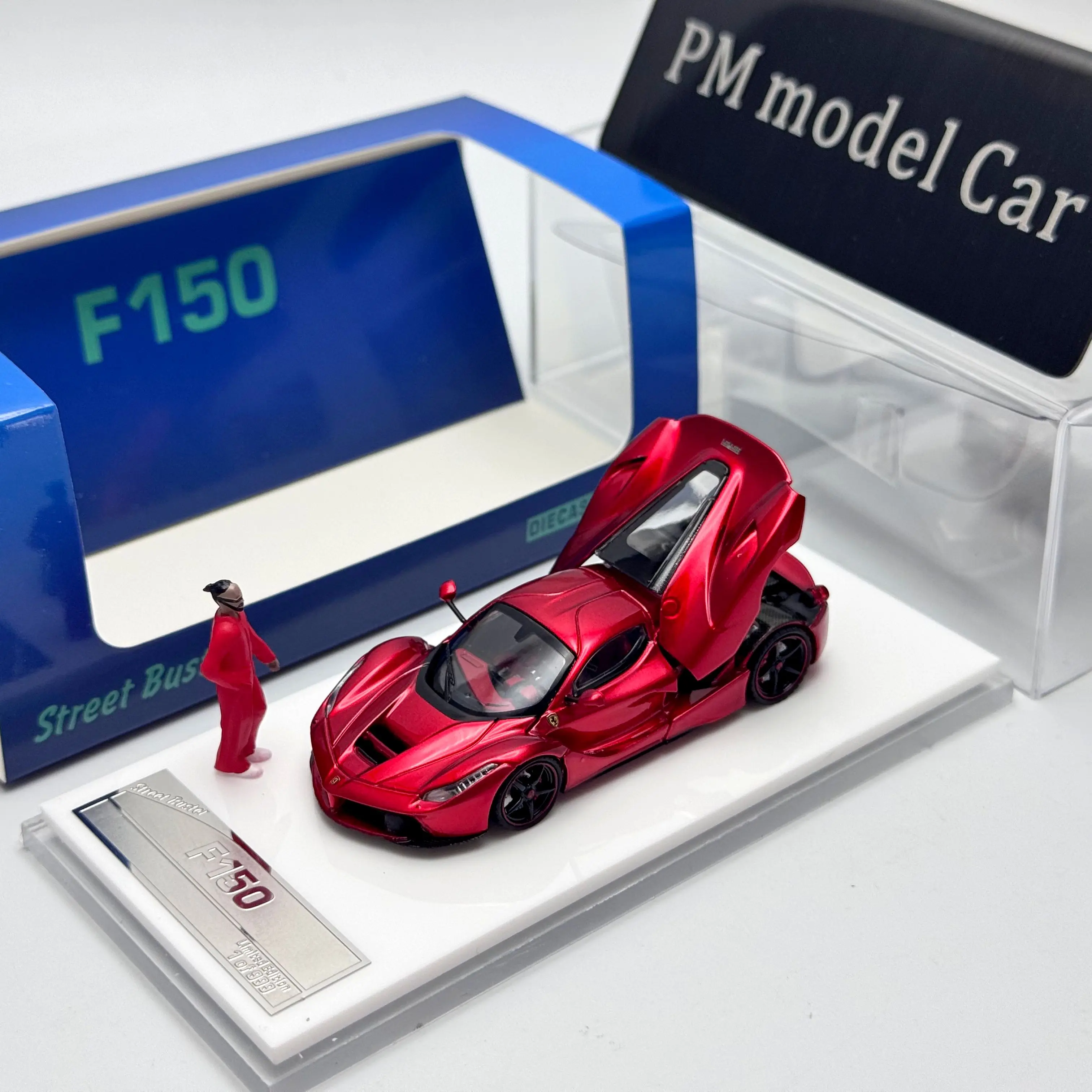 Street Buster 1:64 Prancing Horse F150 Metallic Red Hamilton Supercar Alloy Diecast Model Car Collectible