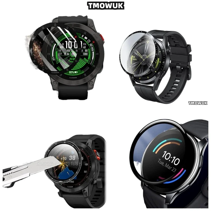 

Защитная пленка для экрана Garmin Fenix 6 7 8 7X 6X 7S 47 мм 51 мм, полное покрытие, антицарапинное покрытие, PMMA