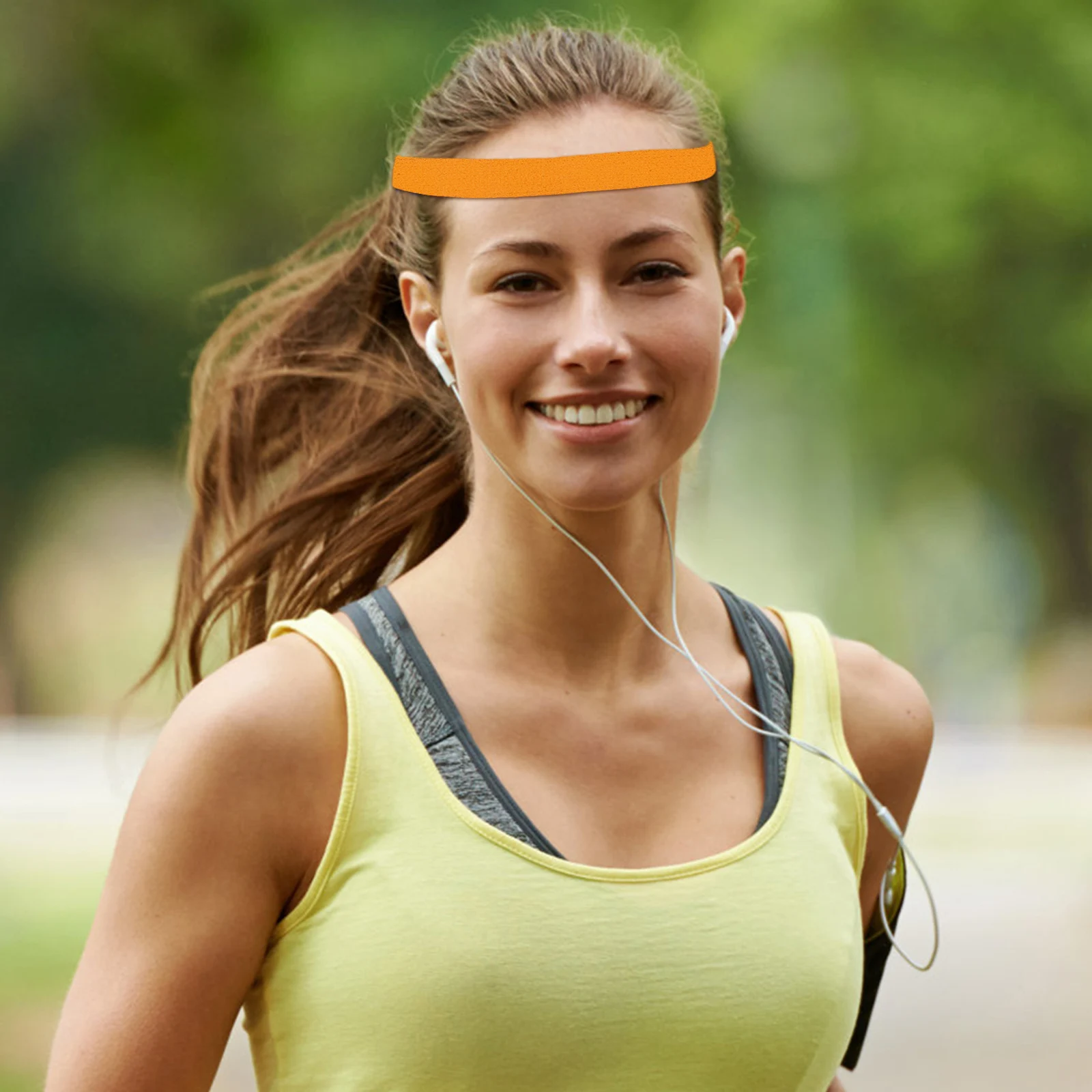 

2 Pcs Anti-slip Sports Headband Orange Headbands Fitness Universal Shower Elastic Polyester for Women Workout Yoga