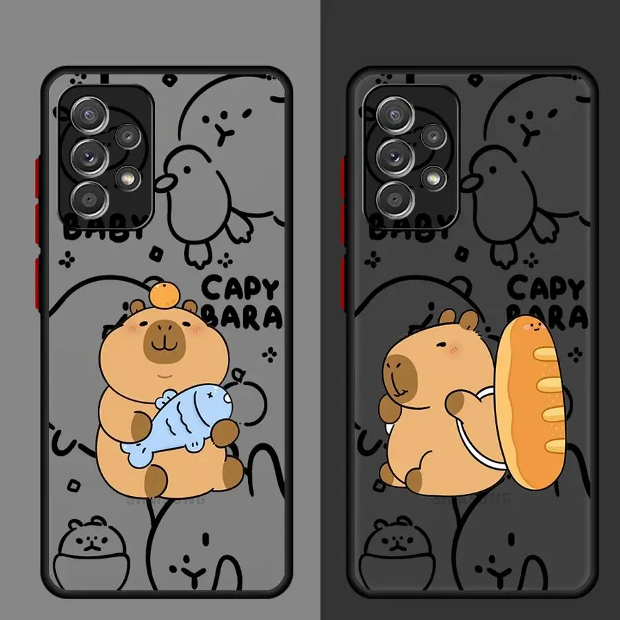 Cute Capybara Phone case for Samsung Galaxy Note 20 Ultra 10 Note10Plus Note 9 8 S10 4G S9 S8 Plus soft funda cases