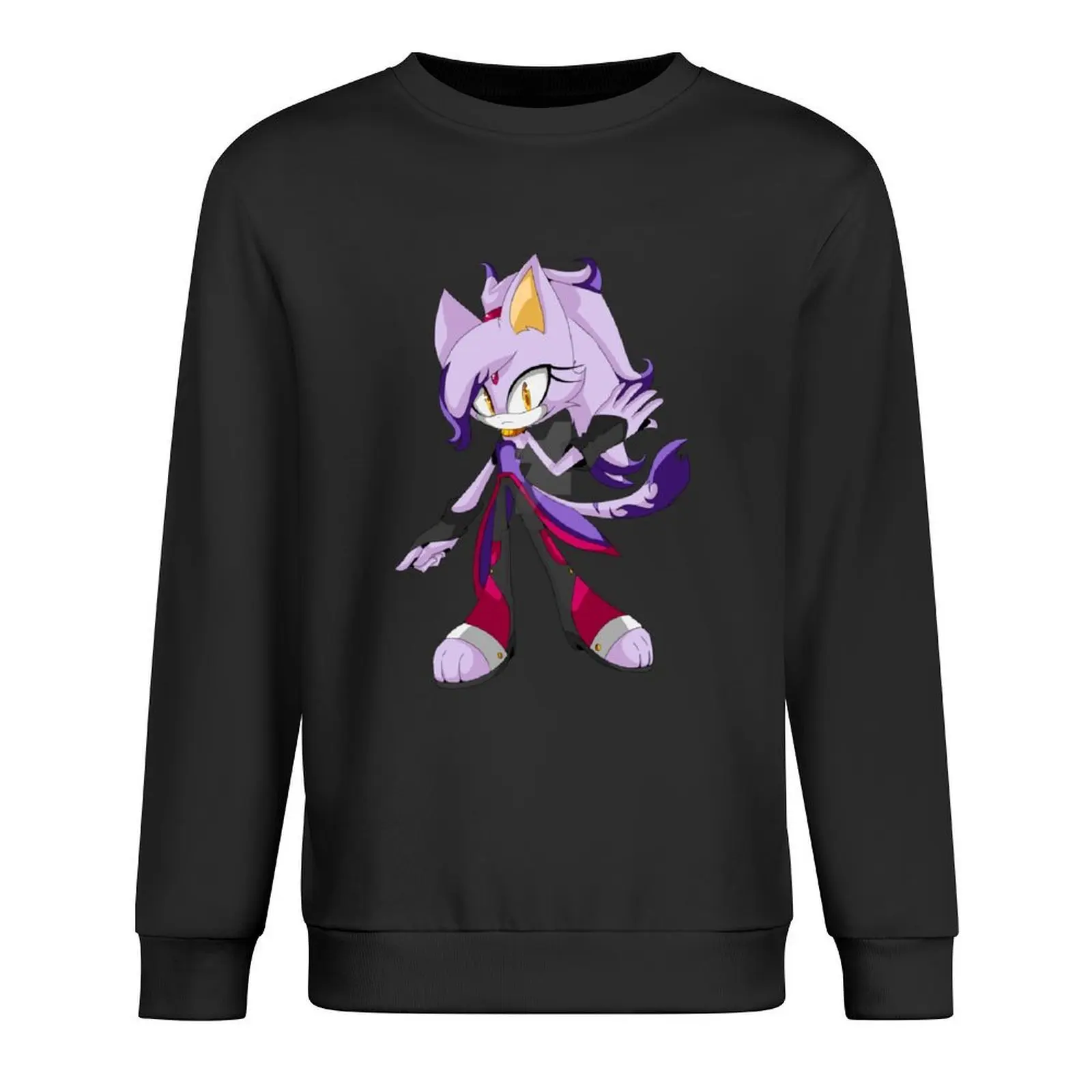 

Blaze Cat For Kids Pullover men's autumn clothes japanese style men wear men's coat aesthetic sweatshirts