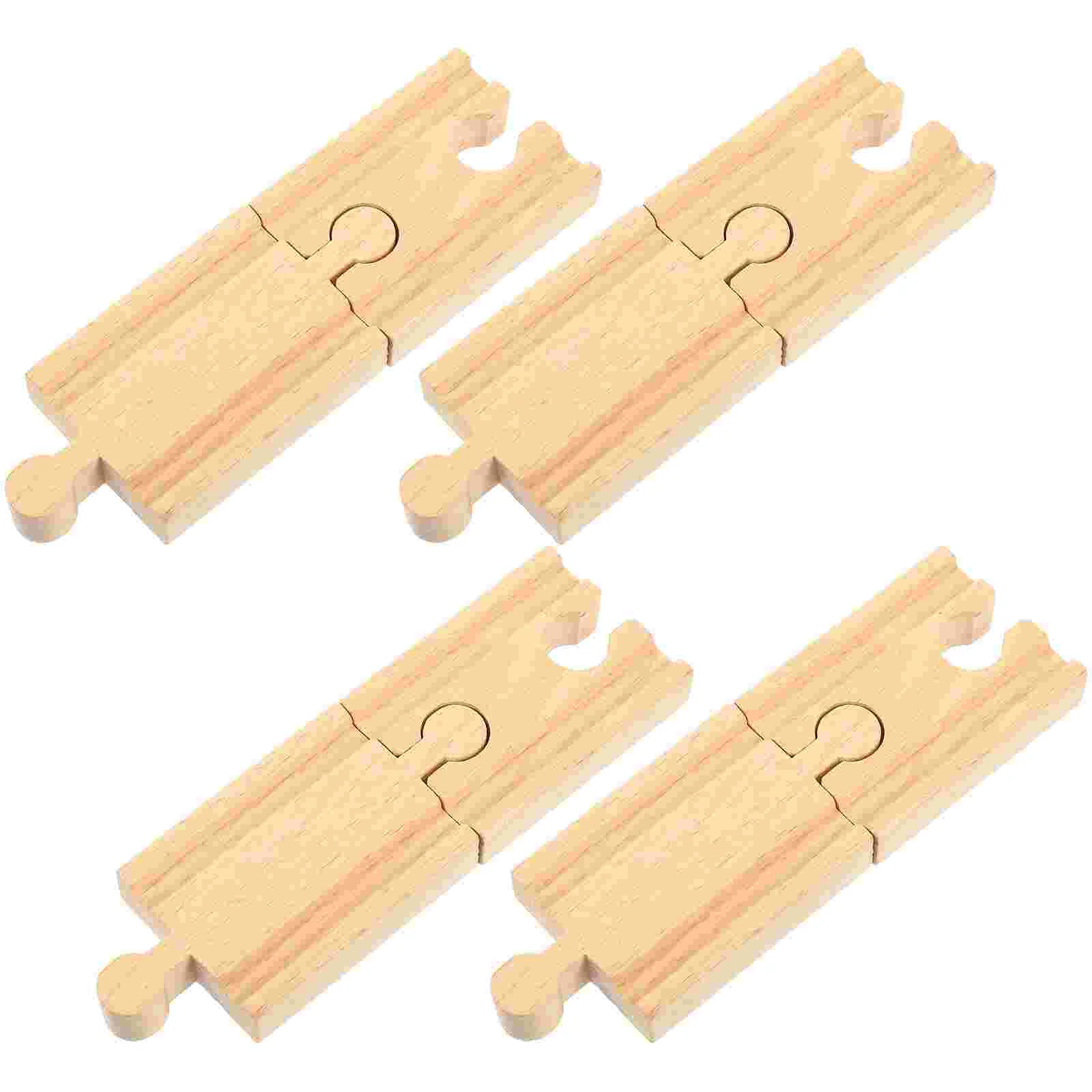 8-teiliges Zuggleis-Zubehör, Kinderspielzeug aus Holz für Züge, Eisenbahn, Spielzeug, Gleise, Blöcke, Hängebrücke