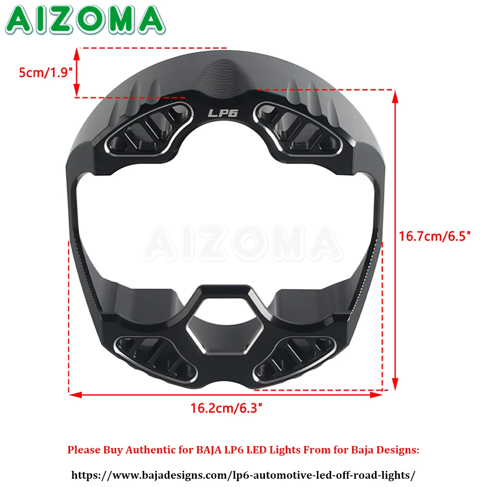 LED Headlight Shell For Harley Softail Sportster Touring ATV UTV SUV Headlamp Mounting Housing For Baja Design LP6 Pro LED Light view 5