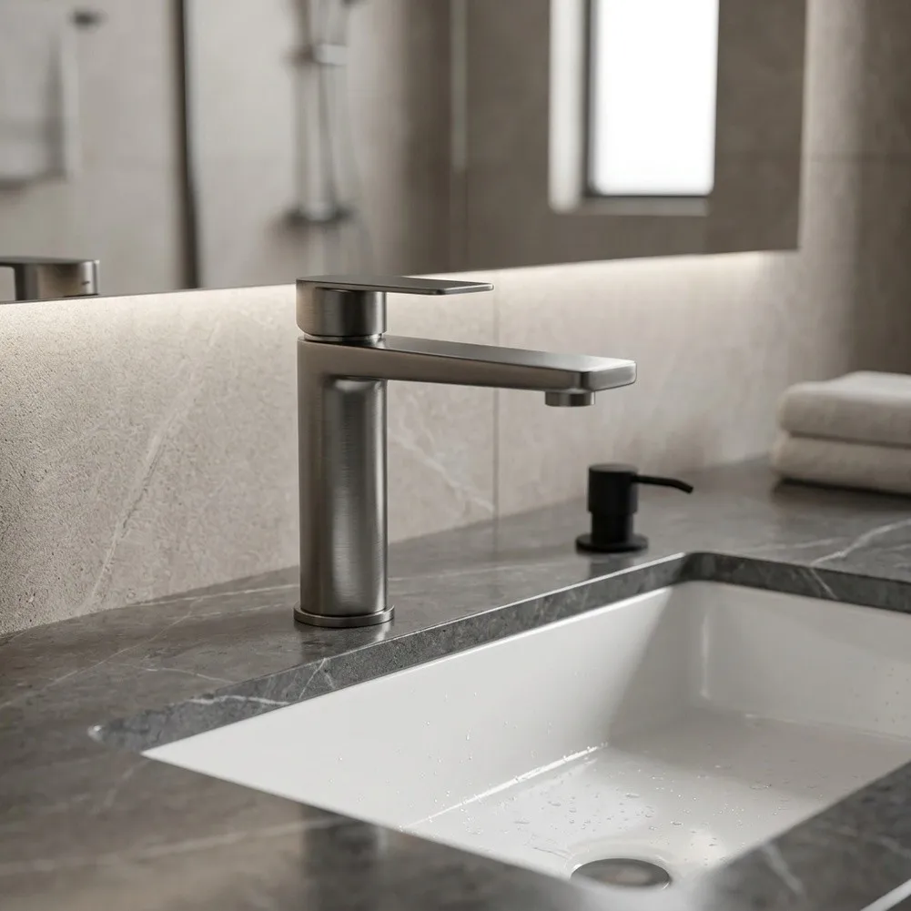 Stainless Steel Cold Water Bathroom Faucet Single Handle for Sink with Smooth Operation and 18cm Height Specification