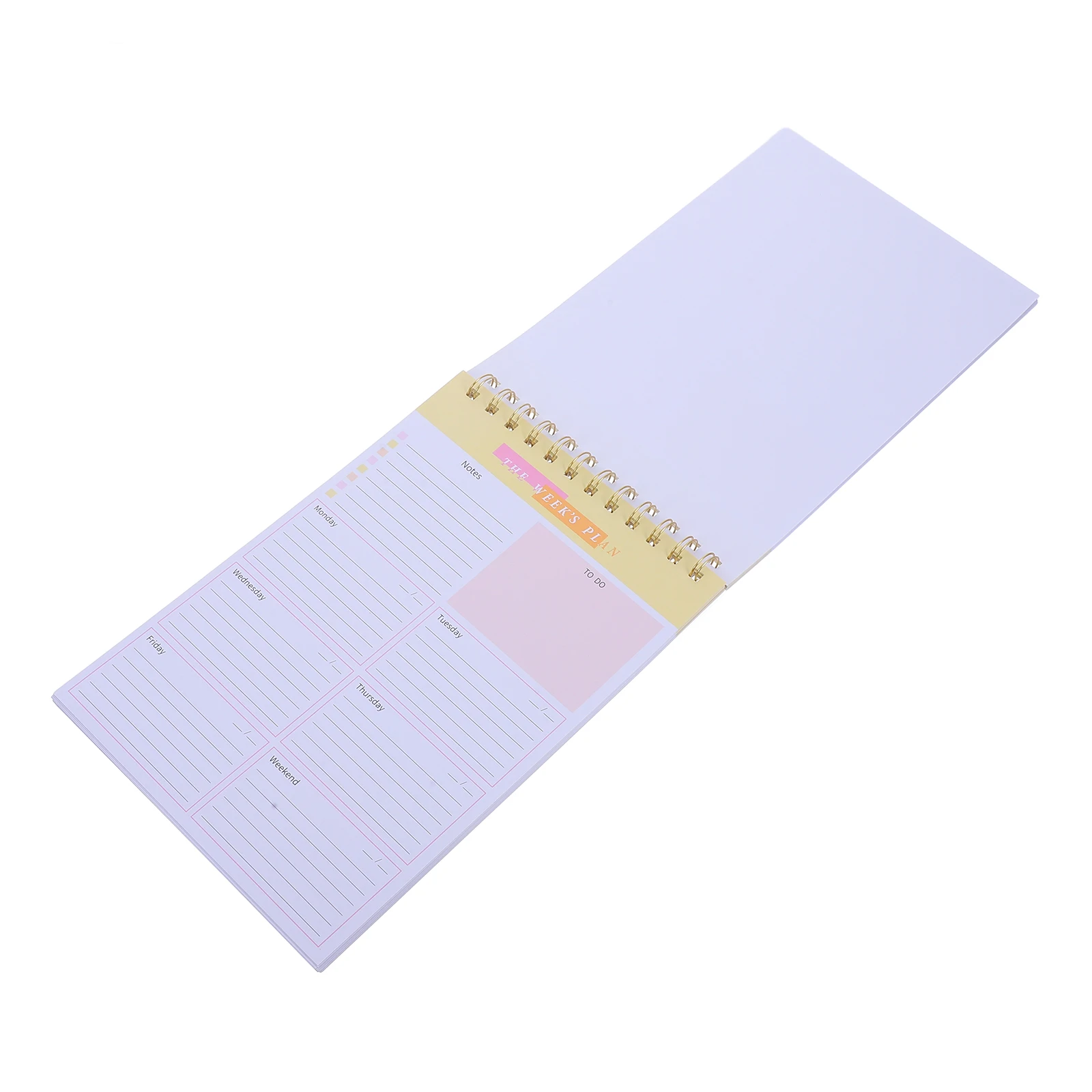 

Weekly Notepad Efficient Daily Task Tracking Smooth Writing Paper Portable Week Planner Sheets Desktop Spiral Undated
