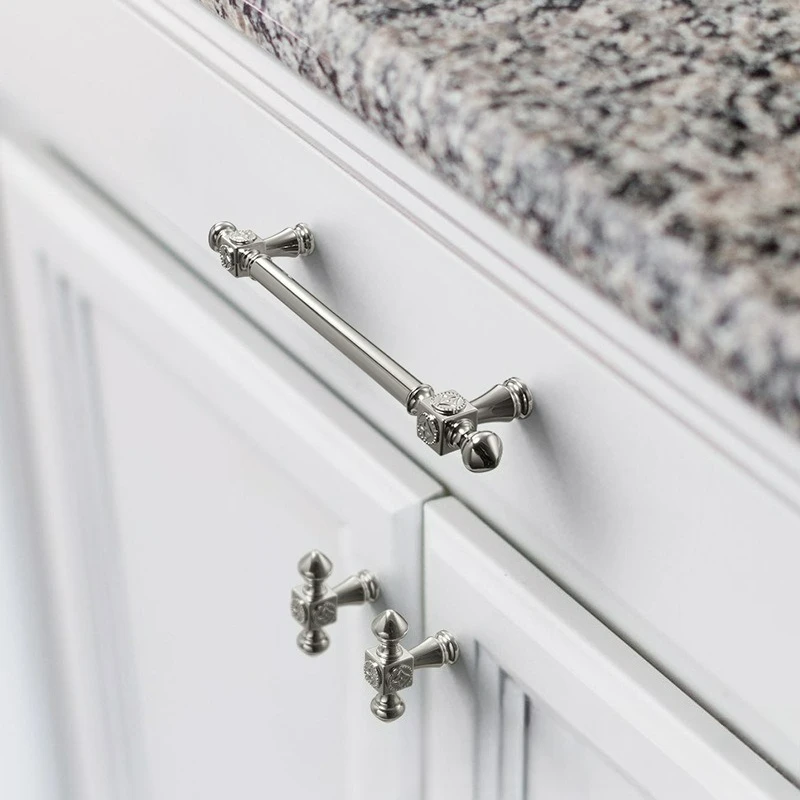 New Zinc Alloy High-end Handle Wardrobe Cabinet Door Handle Light Luxury American Style Simple European Small Handle