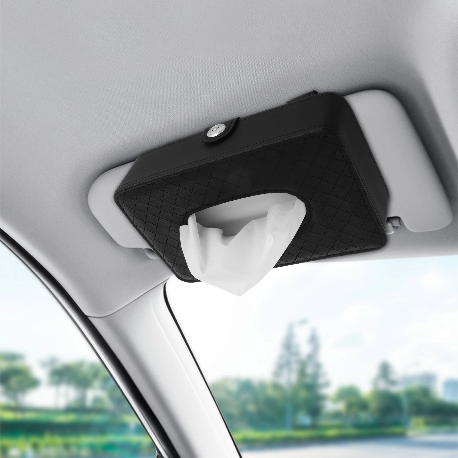 

Car Tissue Box Holder Visor Bracket Paper Bag Accessories Women Creative Durable Space Saving Placement Car