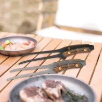 Camping Tongs Vintage Picnic Meat Clip Stainless Steel Anti Scalding Lightweight Outdoor Tableware Camping Supplies