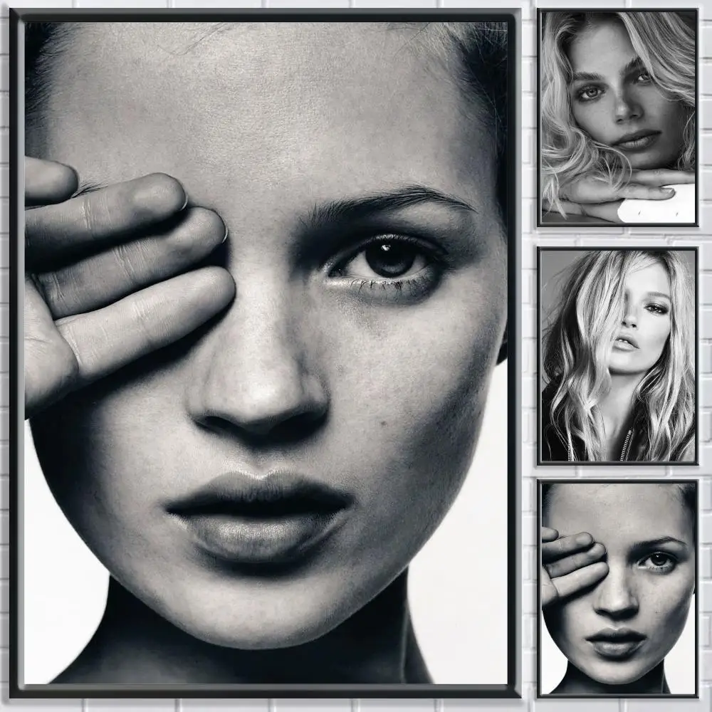 Fashion Modern Art K-Kate M-Moss Poster Bedroom living room study & beyond self adhesive decor + perfect gift