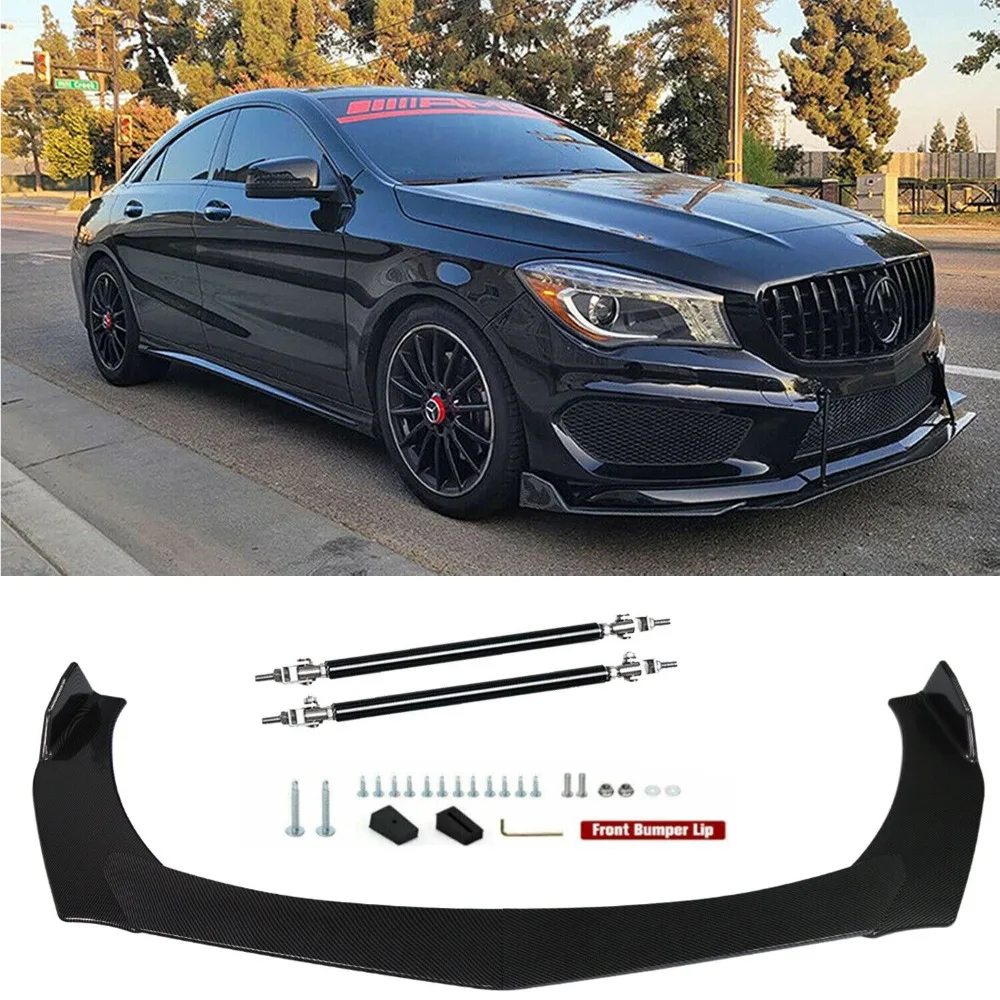 

Carbon Fiber Front Bumper Lip For Mercedes-Benz C43 Splitter Spoiler+Strut Rods United States