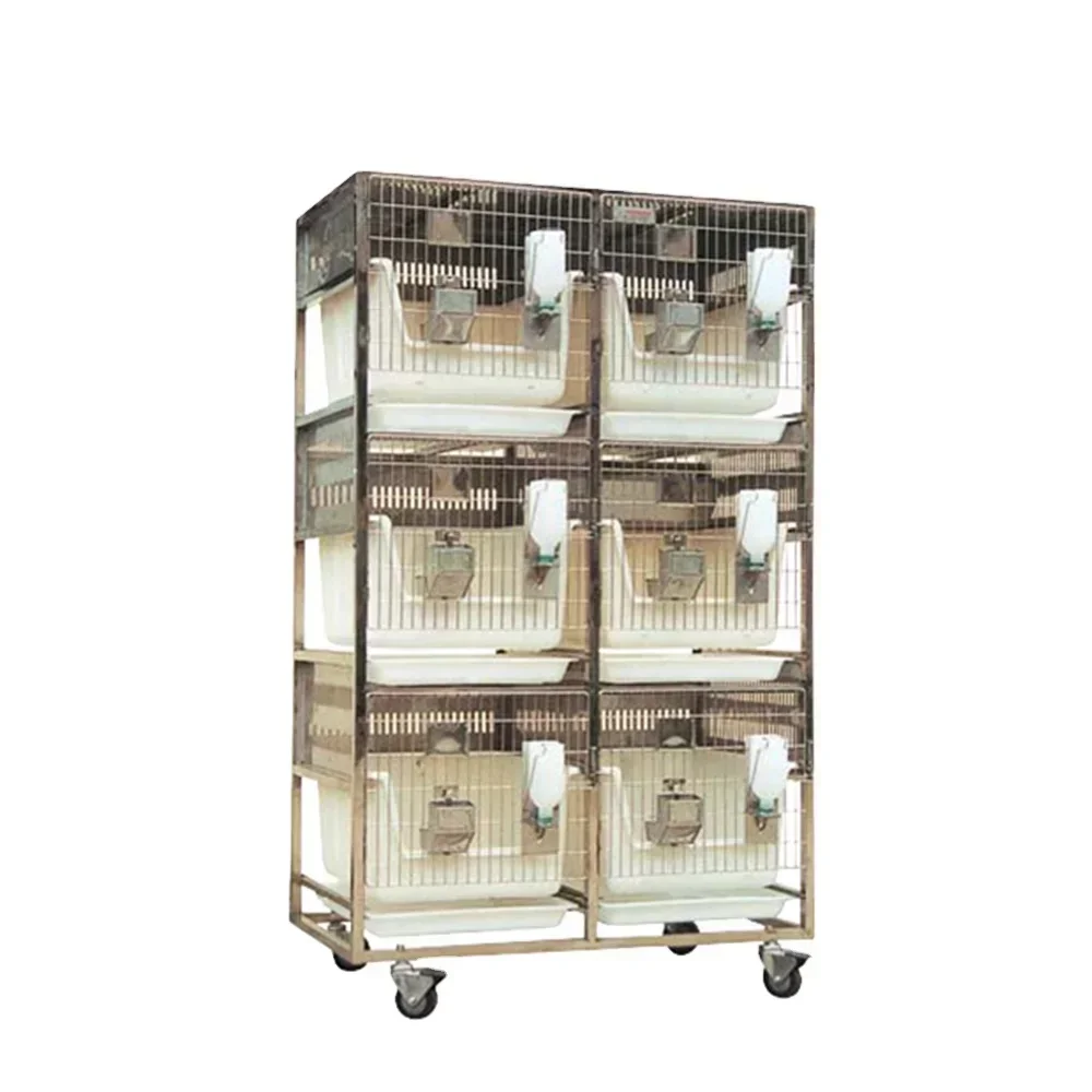 Rabbit Cage Stainless Drawer-type Cage and Trays Easy To Clean