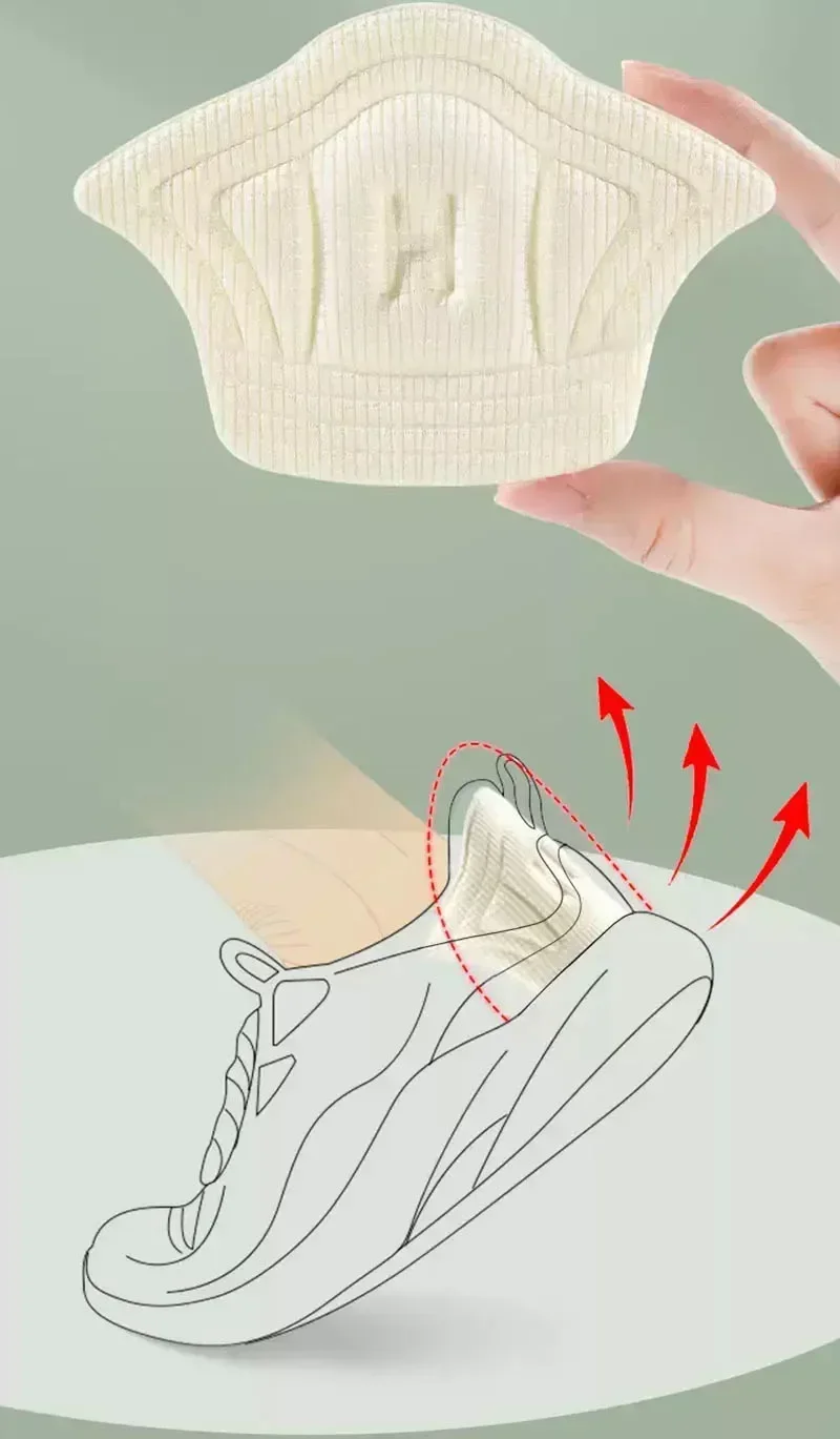 Parche de plantilla para zapatos deportivos, pegatina para el talón, almohadilla antidesgaste para el talón, reductor de tamaño de zapatilla