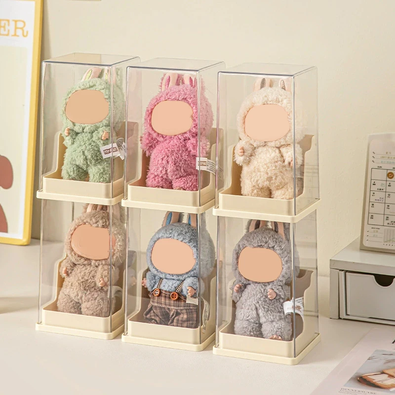 

Toy Doll Display Stand Transparent Display Box Storage Box Acrylic Cabinet For Labubu Doll Accessories