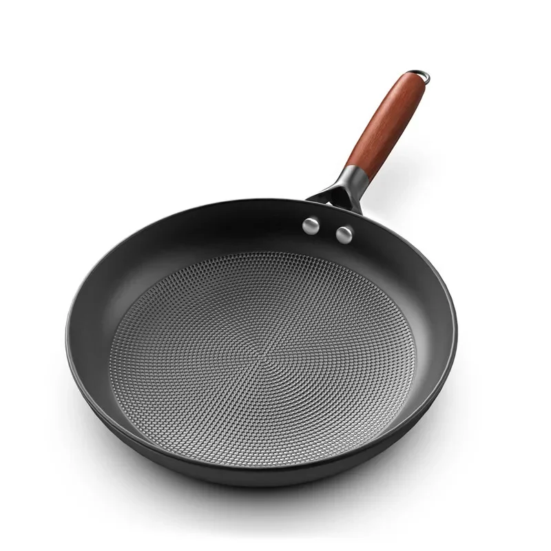 Non Stick Frying Pans 9&10 inch Cast Iron Skillet Dishwasher Safe Pig Iron Frying Pan Detachable Handle Honeycomb Chefs Pan