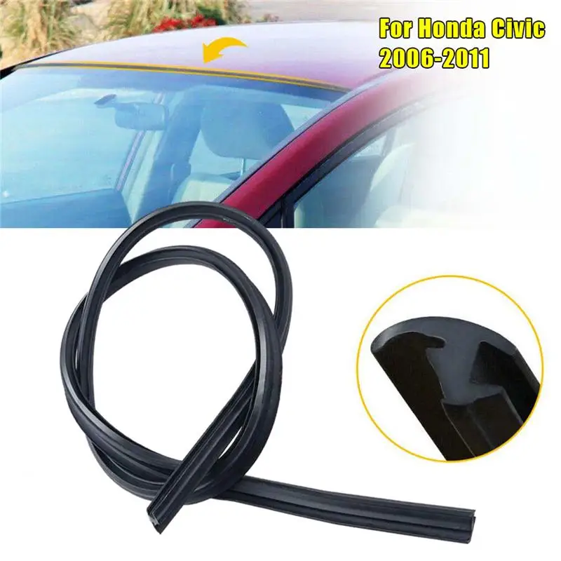 Windshield Reveal Surround Molding Seal Strip Rubber For Honda Civic 2006-2011 Front Windshield Reveal Surround Molding Trim