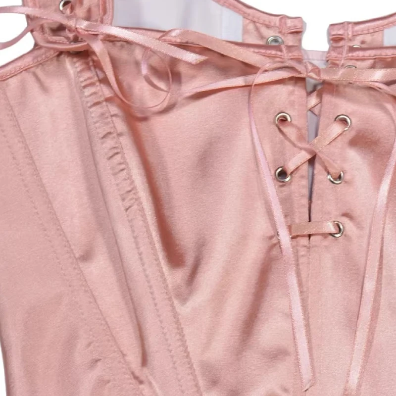 

Women Vintage Satin Corsets Bustier Aesthetic Crop Tops Slimming Corselet Evening Dress Bodices Decorative Camisole