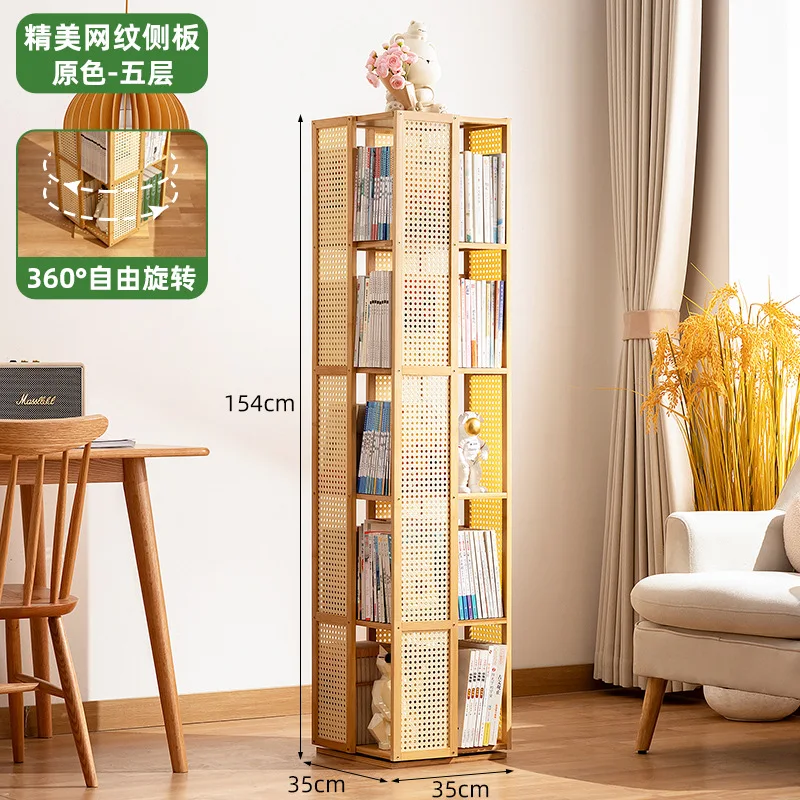 Rotational Bookshelf Organizers Home Storage Shelves Furniture Living Room Corner Shelf Bookcases Librero Organizador Estanteria