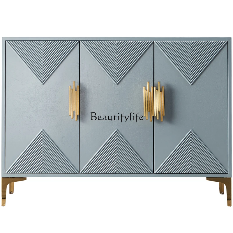 

American light luxury shoe cabinet household door living room storage porch cabinet multi-layer functional cabinet