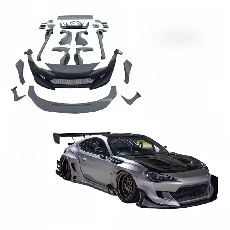 High Quality Rocket Bunny V3.5 Wide Body Kit For GT86 BRZ With Front Bumper Rear Lip Side Skirts
