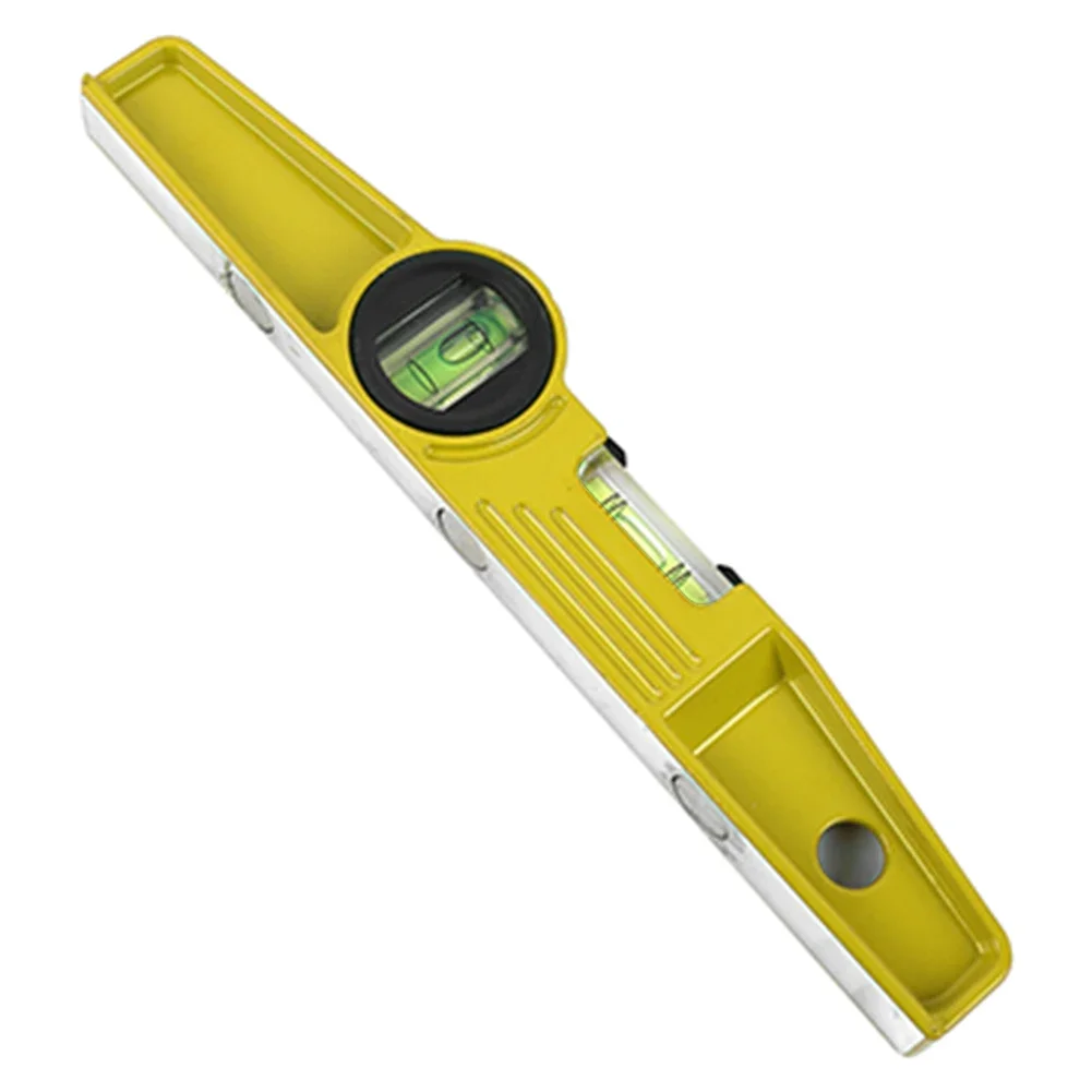 Two Lines Spirit Level Magnetic with Bubble Portable Horizontal Ruler Aluminium Shell Fall Protection for Medicine Industrial