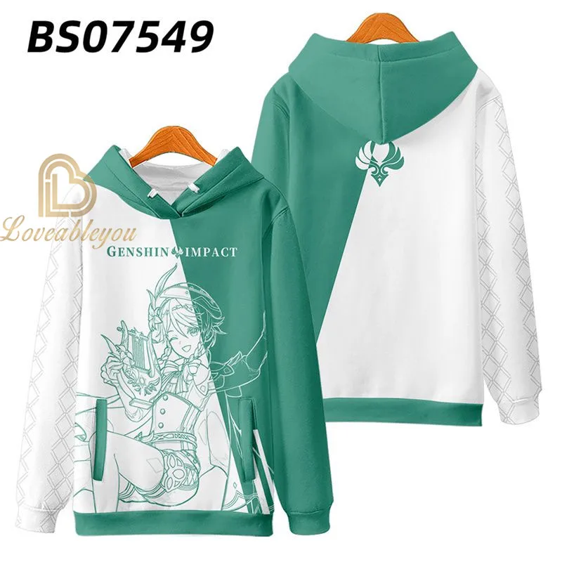 4T-45T Clothing Genshin Impact Hoodies Children Kids Boys Girls Long Sleeve Hoodies Sweatshirt Autumn Outwear Men Jacket