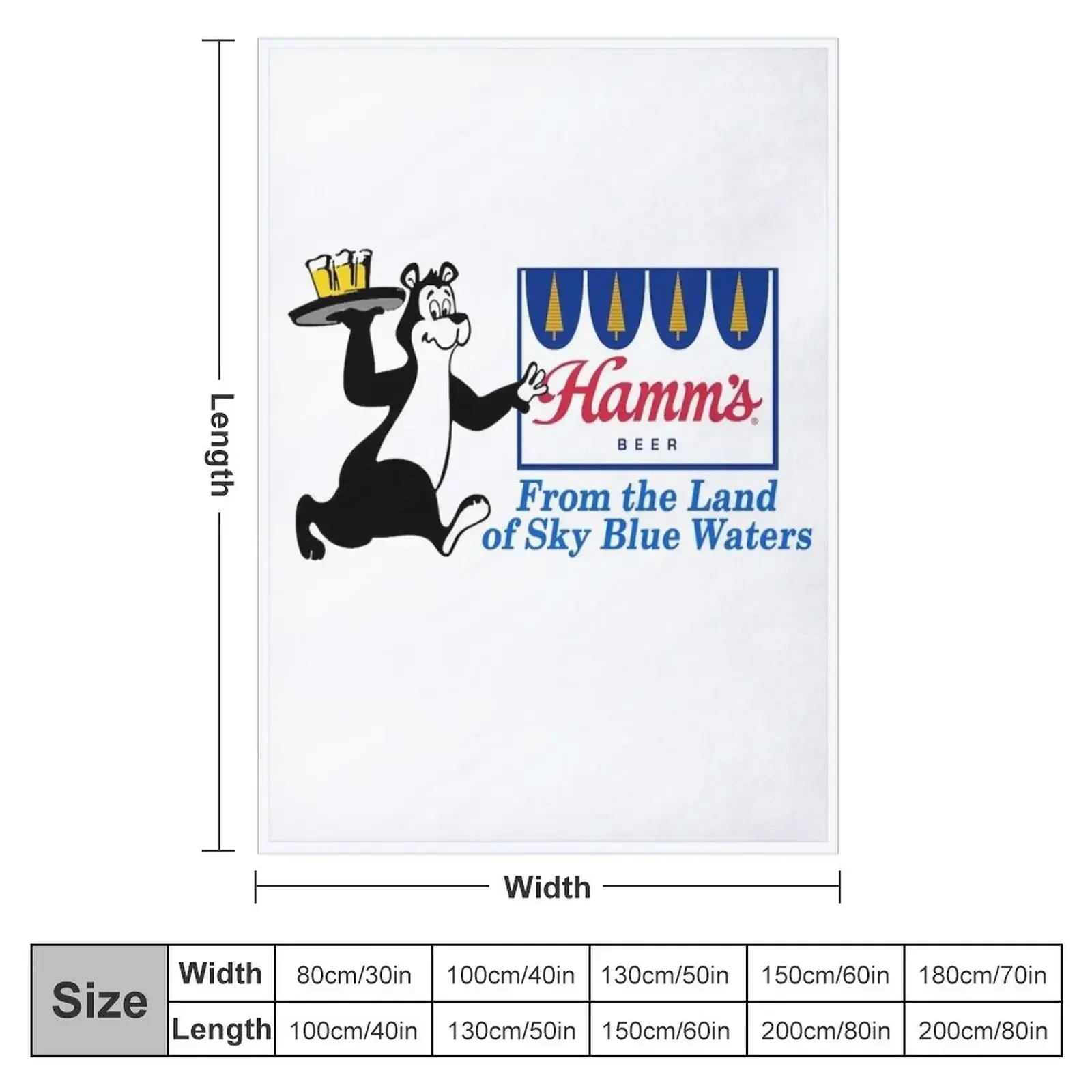 Hamm's From the land of sky blue waters Throw Blanket Thermal Hairys Blankets