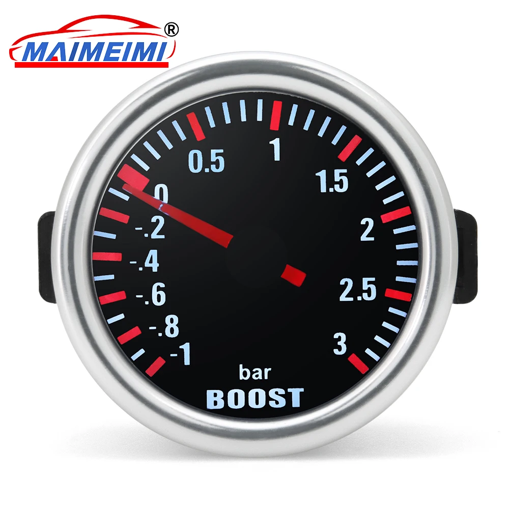

2" 52MM Universal Turbo Boost Car Gauge -1~3 Bar Turbo Turbin Mechanical Boost Gauge Auto Car White Backllight