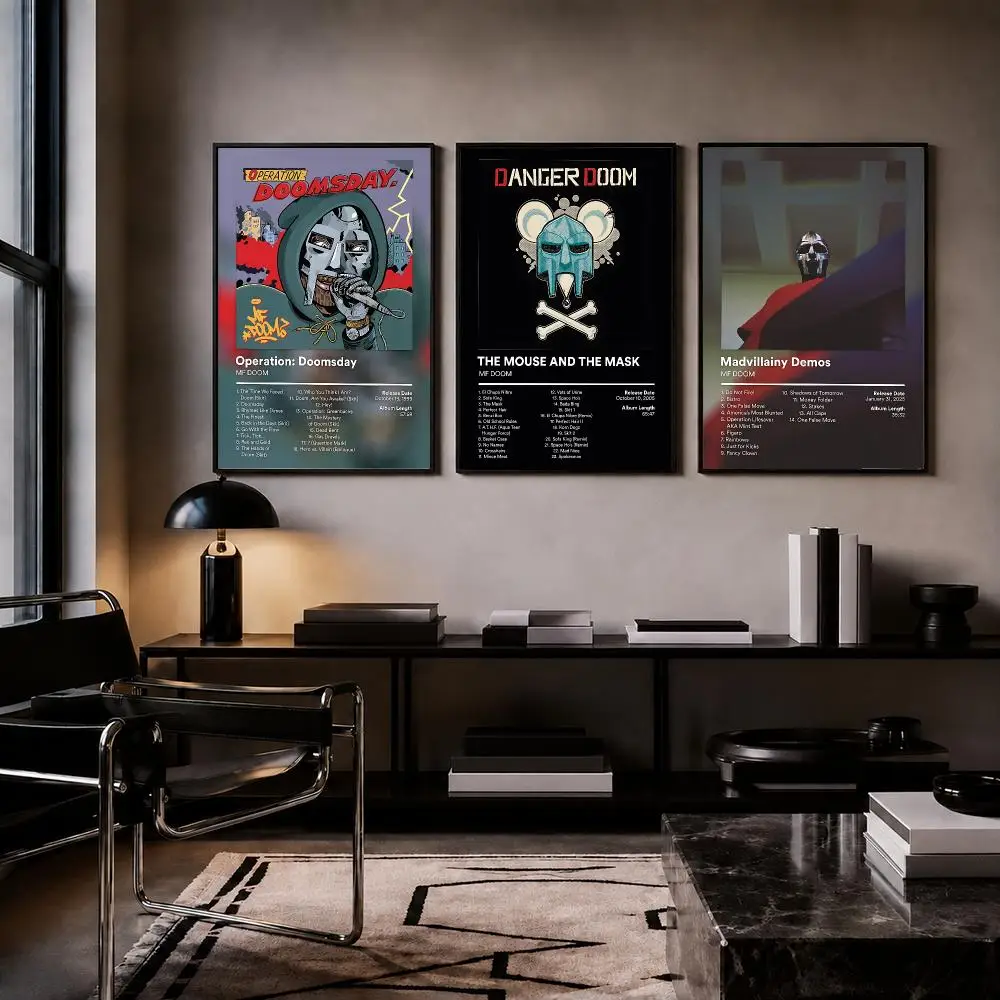 Legendary Rapper M-MF DOOM Poster Trendy HD PP Paper Waterproof Wall Art Print for Bedroom Living Room Decor