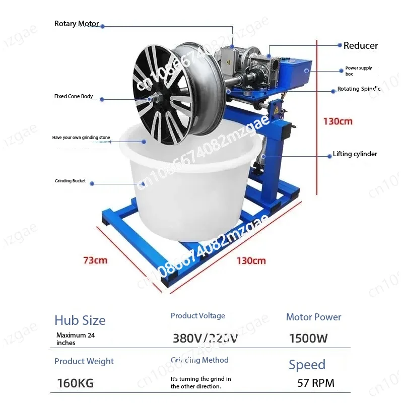 Car wheel hub sander Polishing machine Deburring polishing machine Fine polishing Mirror effect Wheel hub refurbishing